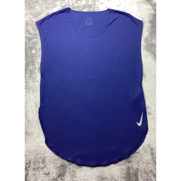 Nike Dri-FIT Running Tank Top Sleeveless Athletic Activewear Purple‎ XS - Picture 1 of 15